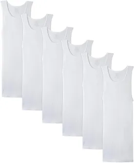 | Men's 100% Cotton Multipack Classic Rib Tank Top A-Shirts