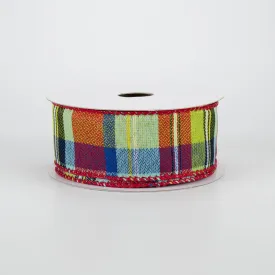 1.5" Fantasia Christmas Plaid Ribbon (10 Yards)