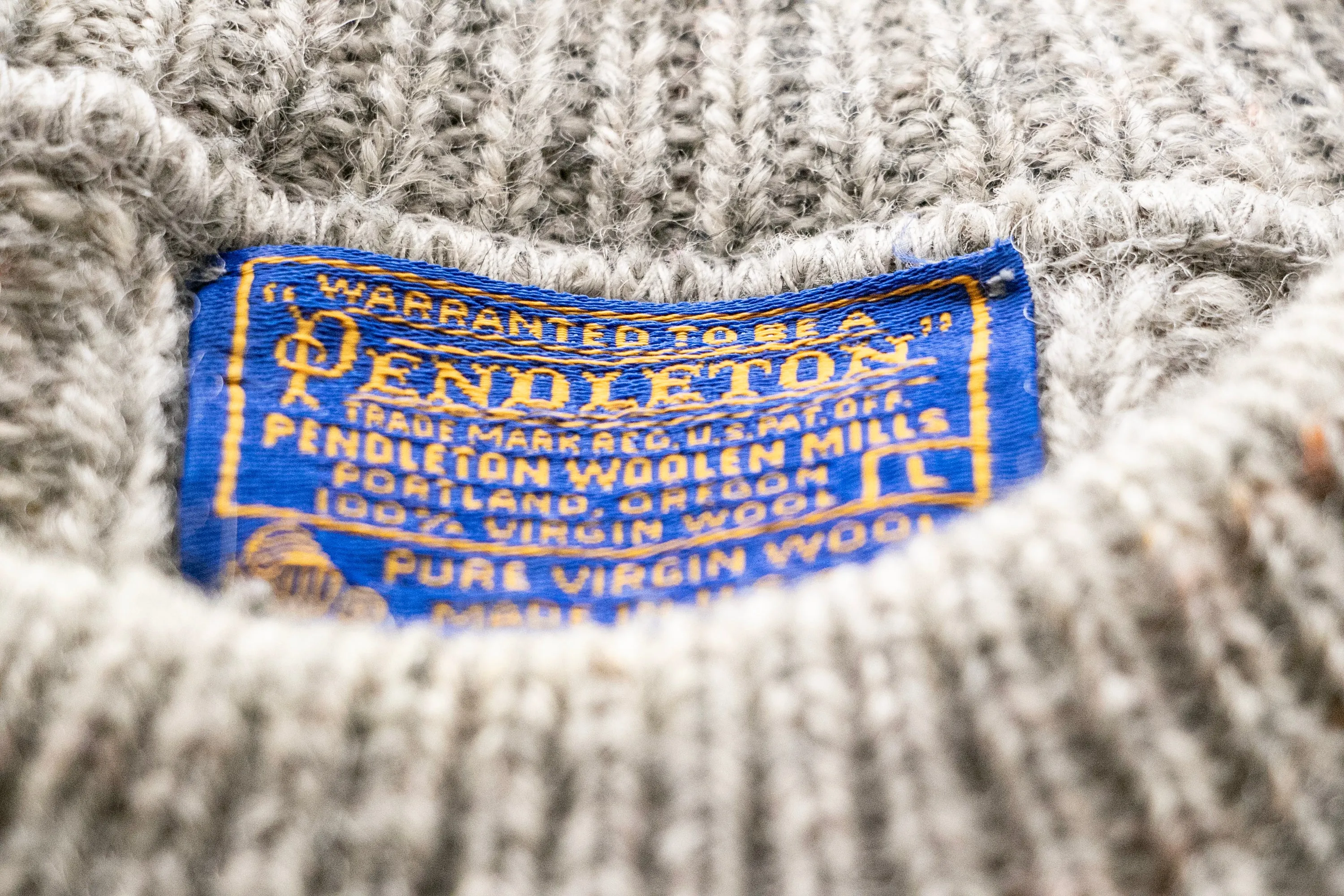 1980s Pendleton Wool Knit Sweater Striped Crew Neck L