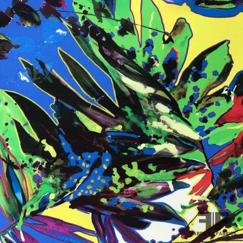 Abstract Tropical Silk Georgette - Multicolor