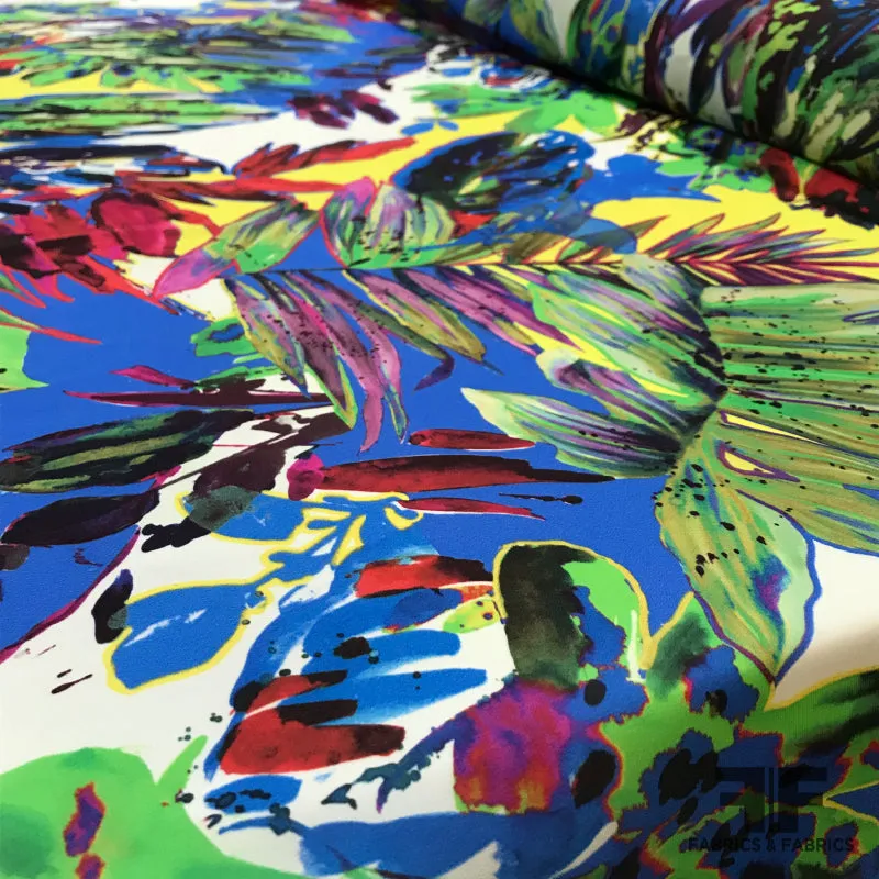 Abstract Tropical Silk Georgette - Multicolor