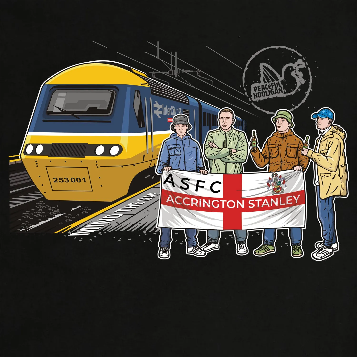Accrington Stanley Excursions T-Shirt Black