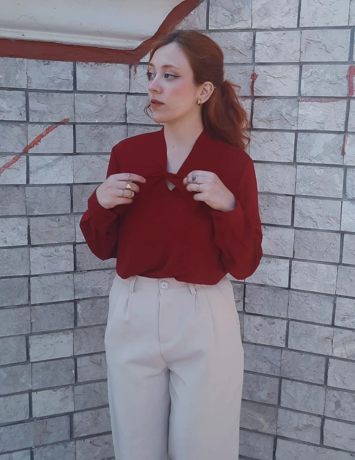ACEVOG Chiffon Blouses for Women Dressy Bow Tie Neck Long Sleeve Work Shirt Formal Casual Wear