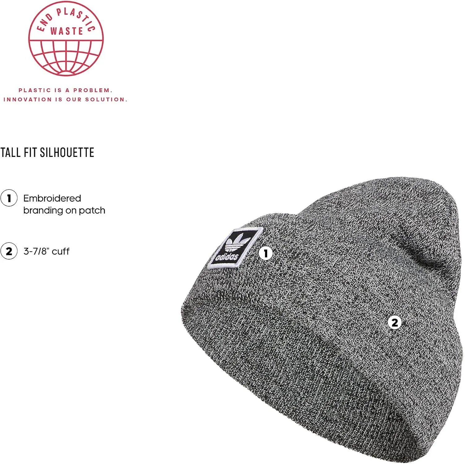 adidas Unisex-Adult Tall Utility Cuff Beanie