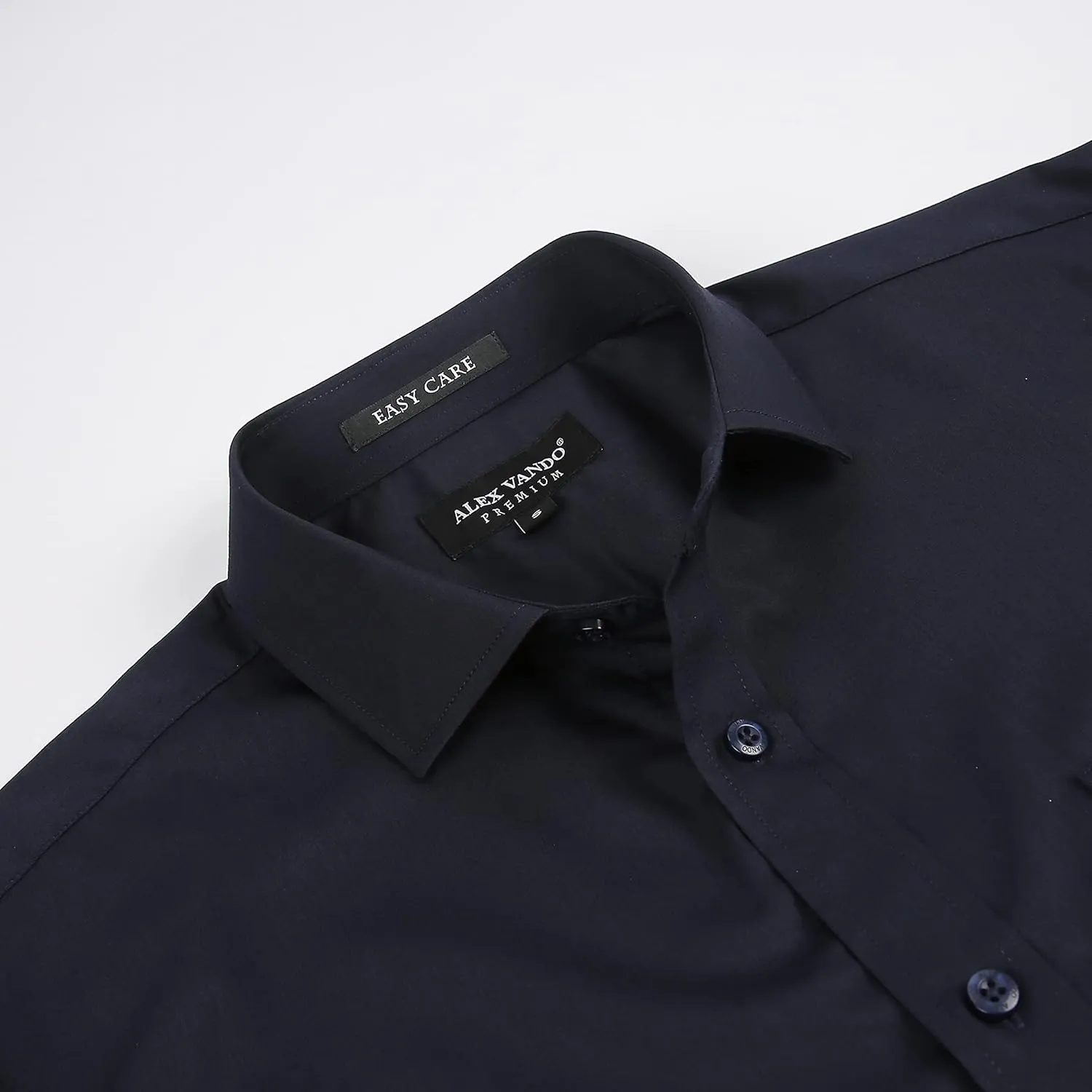 Alex Vando Mens Bamboo Dress Shirts Wrinkle Free Regular Fit Stretch Button Down Shirt