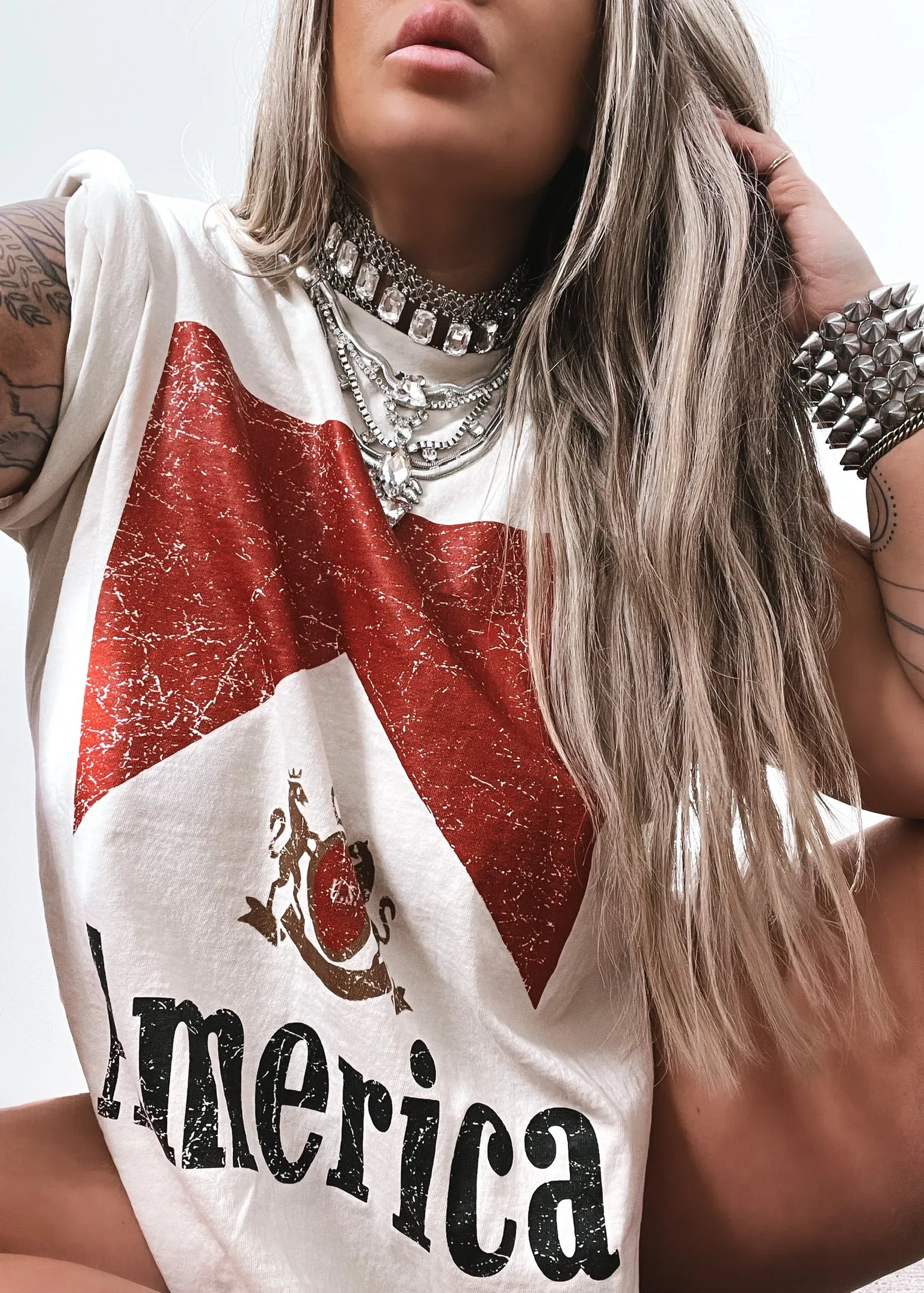 AMERICA AS WE KNOW IT SIDE SLIT TEE