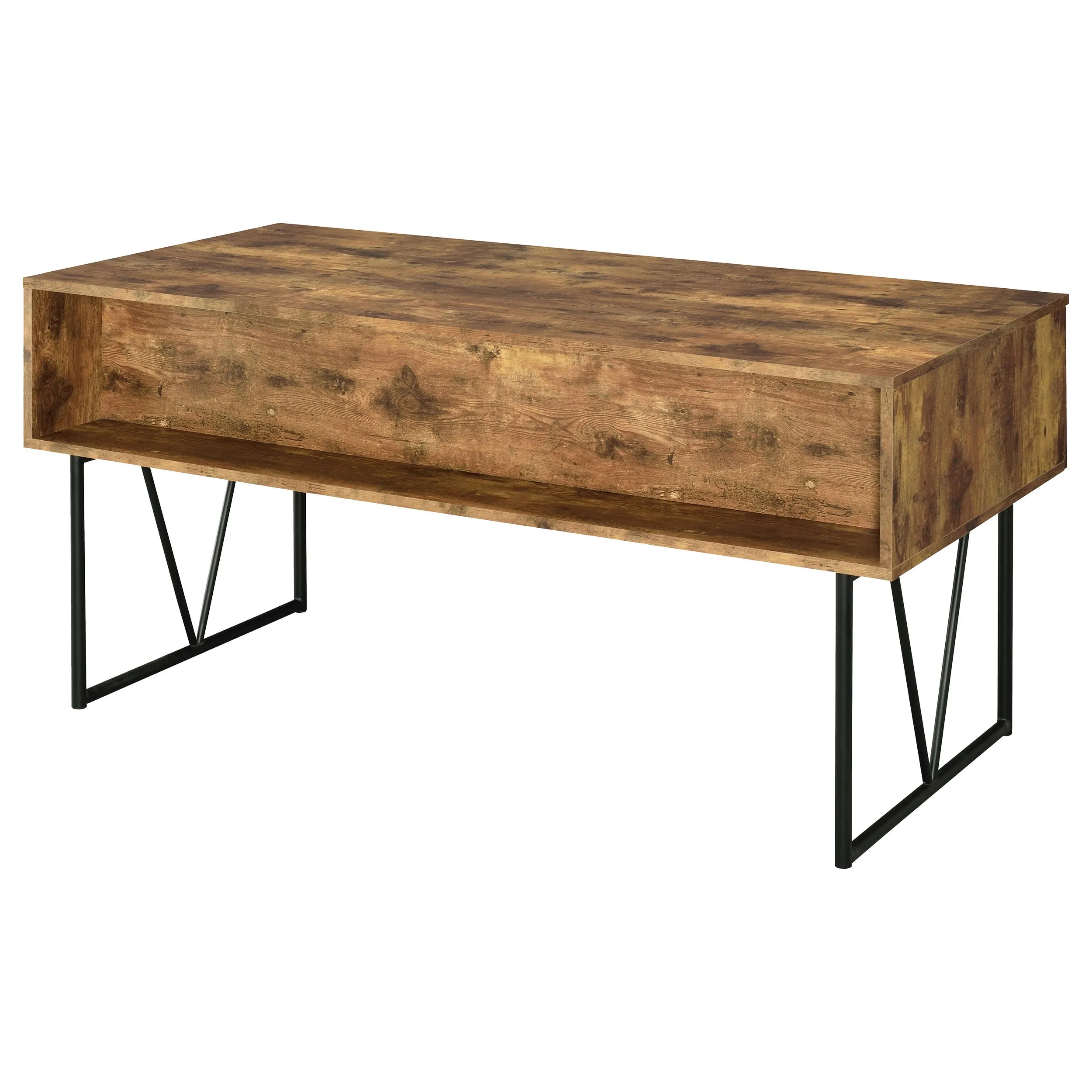 Analiese 63-inch 4-drawer Writing Desk Rustic Nutmeg