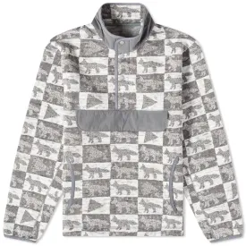 And Wander x Maison Kitsune Fox Plaid Fleece, Gray