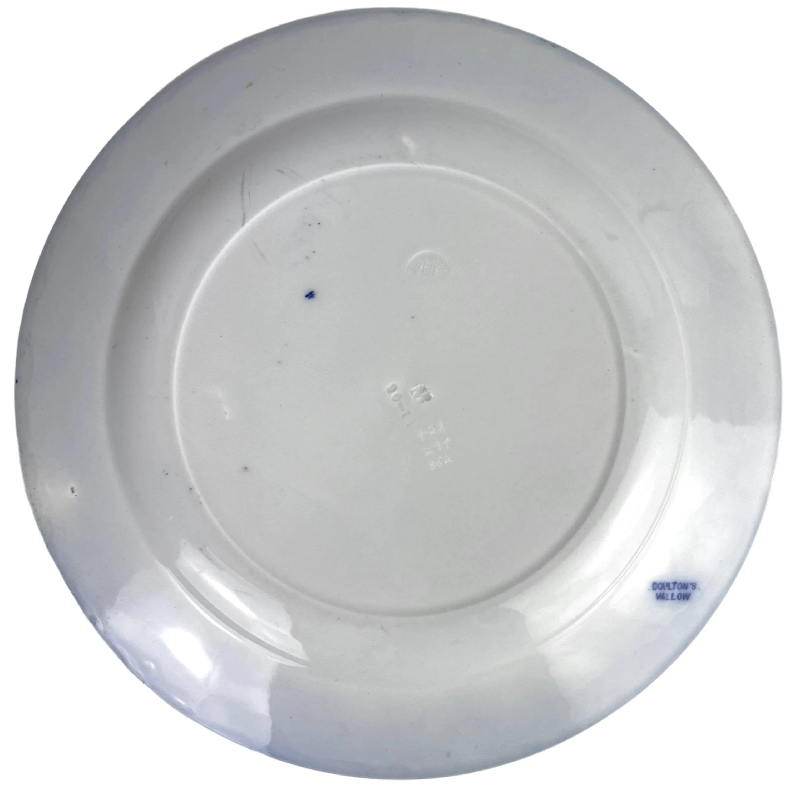 Antique Royal Doulton Blue Willow Plate Doultons Willow 10.625 1906 Flow Blue