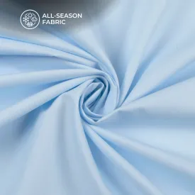 Arctic Blue Plain Soft Touch Cotton Shirting Fabric (Width 58 Inches)