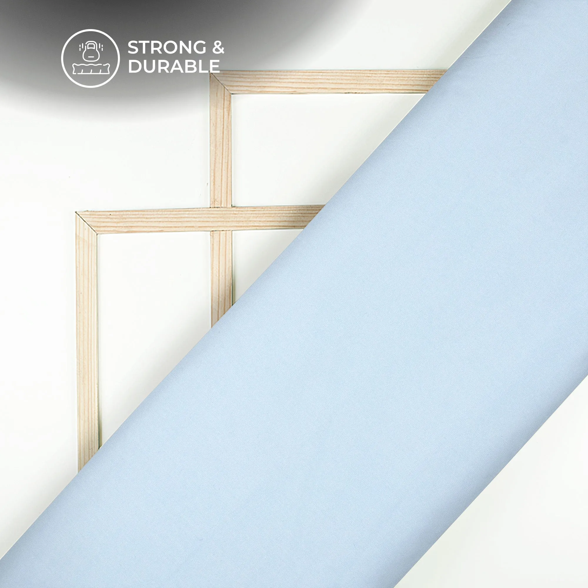 Arctic Blue Plain Soft Touch Cotton Shirting Fabric (Width 58 Inches)
