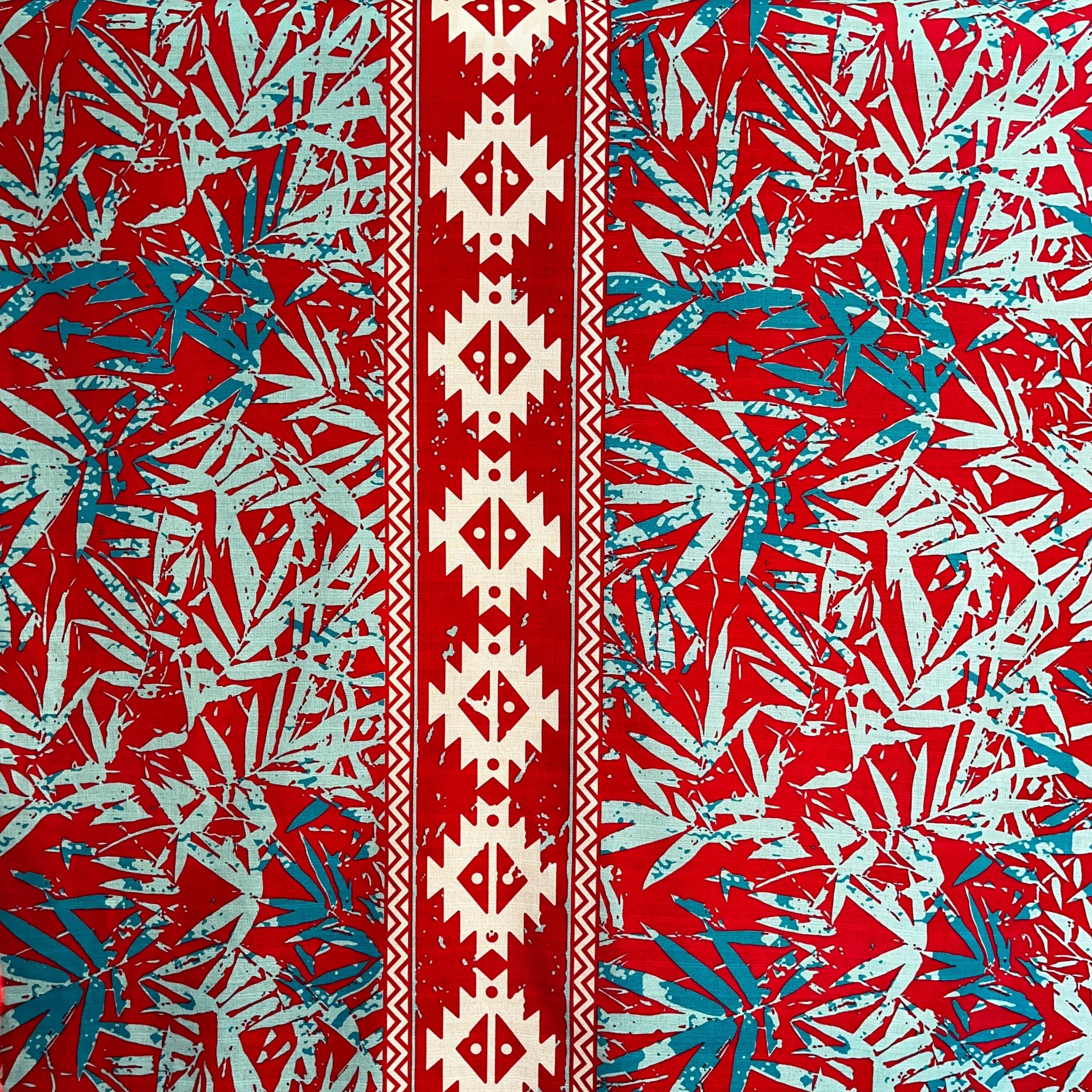 Areca Plam Tree Leaves Fabric | Light Barkcloth