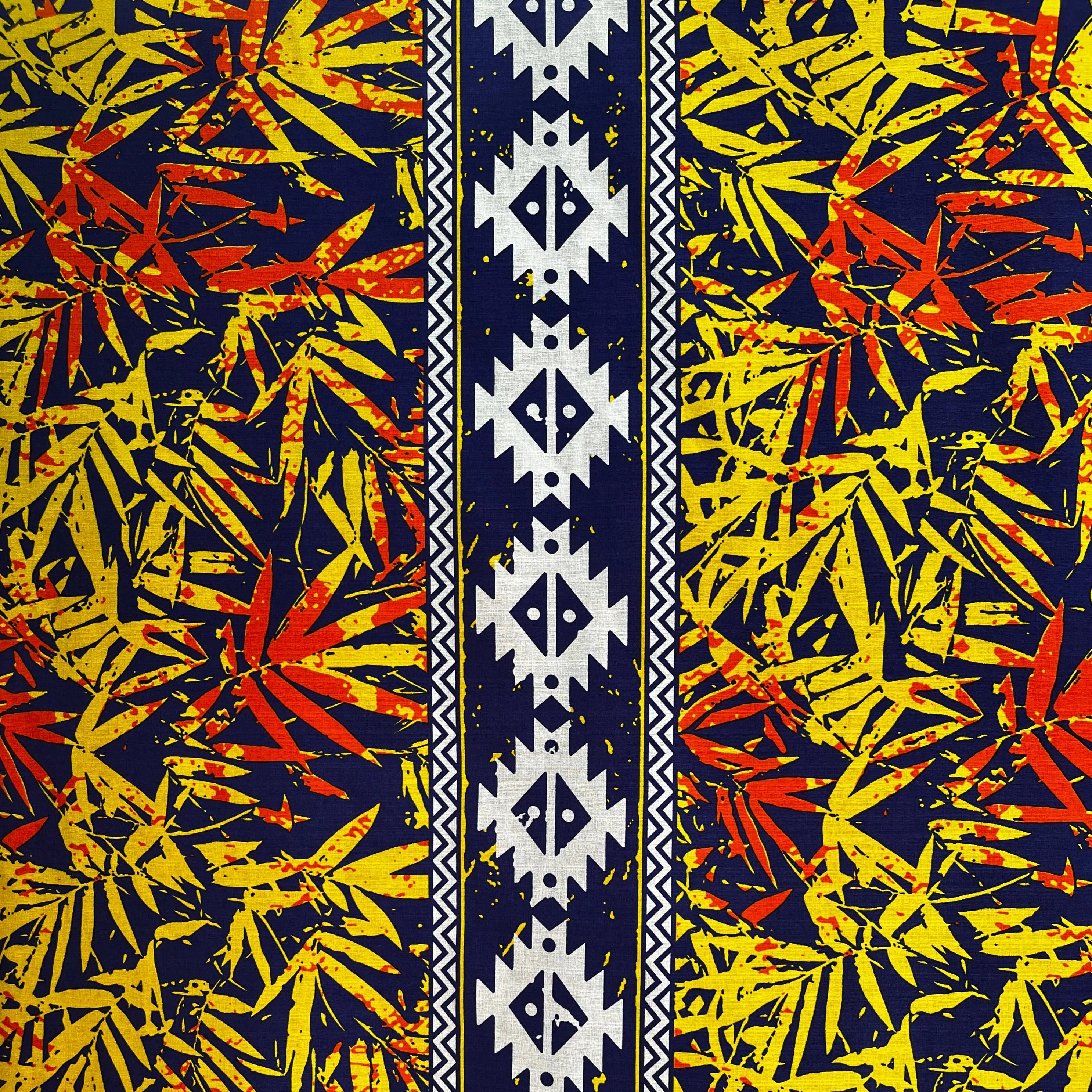 Areca Plam Tree Leaves Fabric | Light Barkcloth