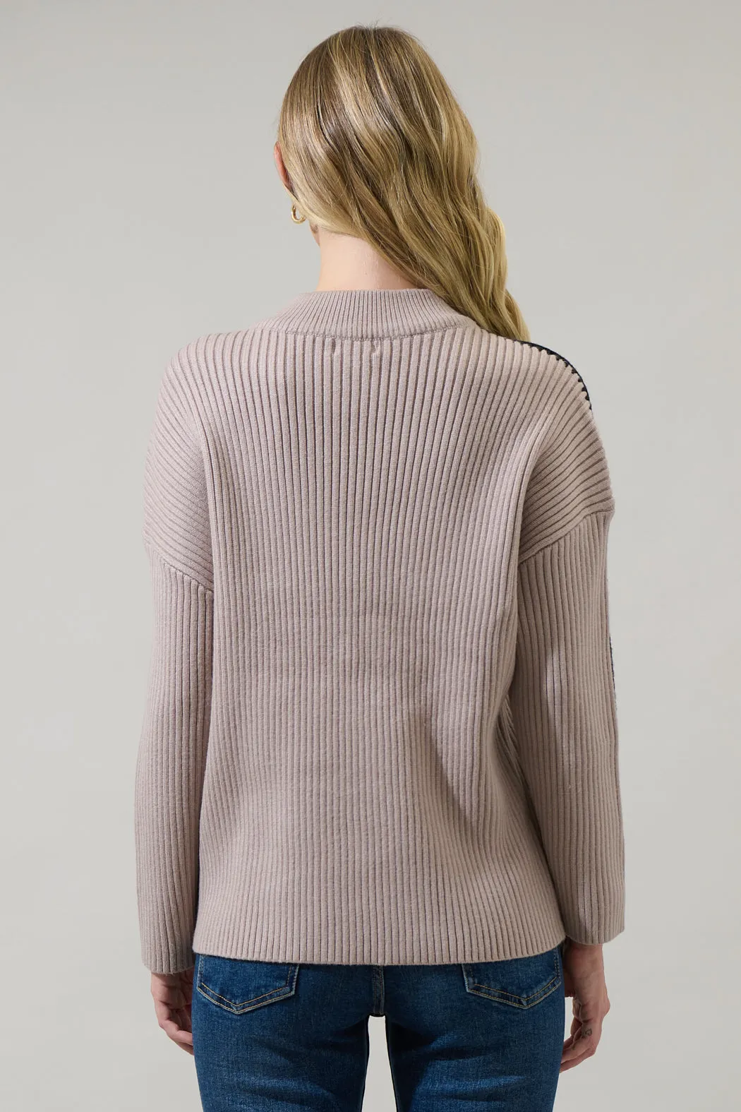 Artesia Crewneck Whipstitch Sweater