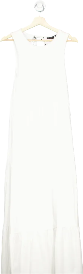 ASOS DESIGN White Sleeveless Maxi Dress UK 8