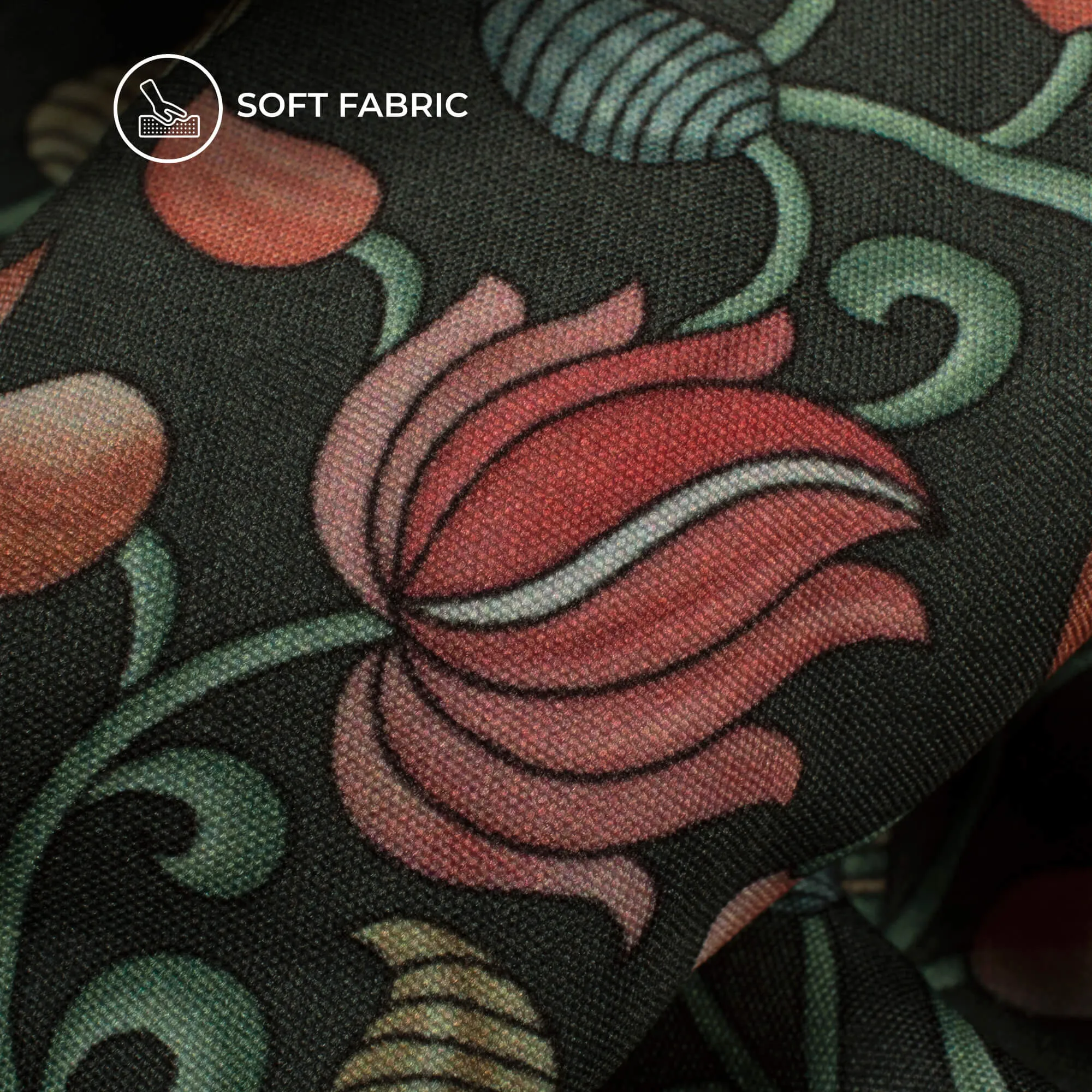 Attractive Pichwaii Digital Print Butter Crepe Fabric
