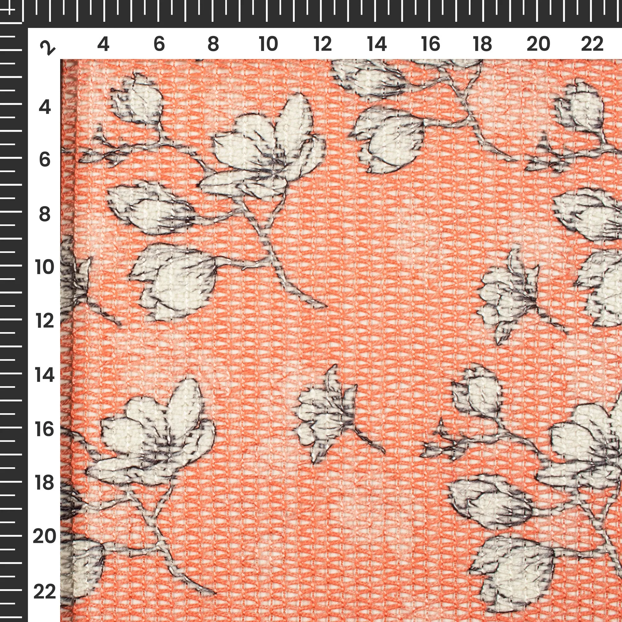 Azo Free Printed Tunisian Poly Crochet Net Fabric