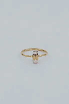 Banded Crystal Ring - Pink Tourmaline