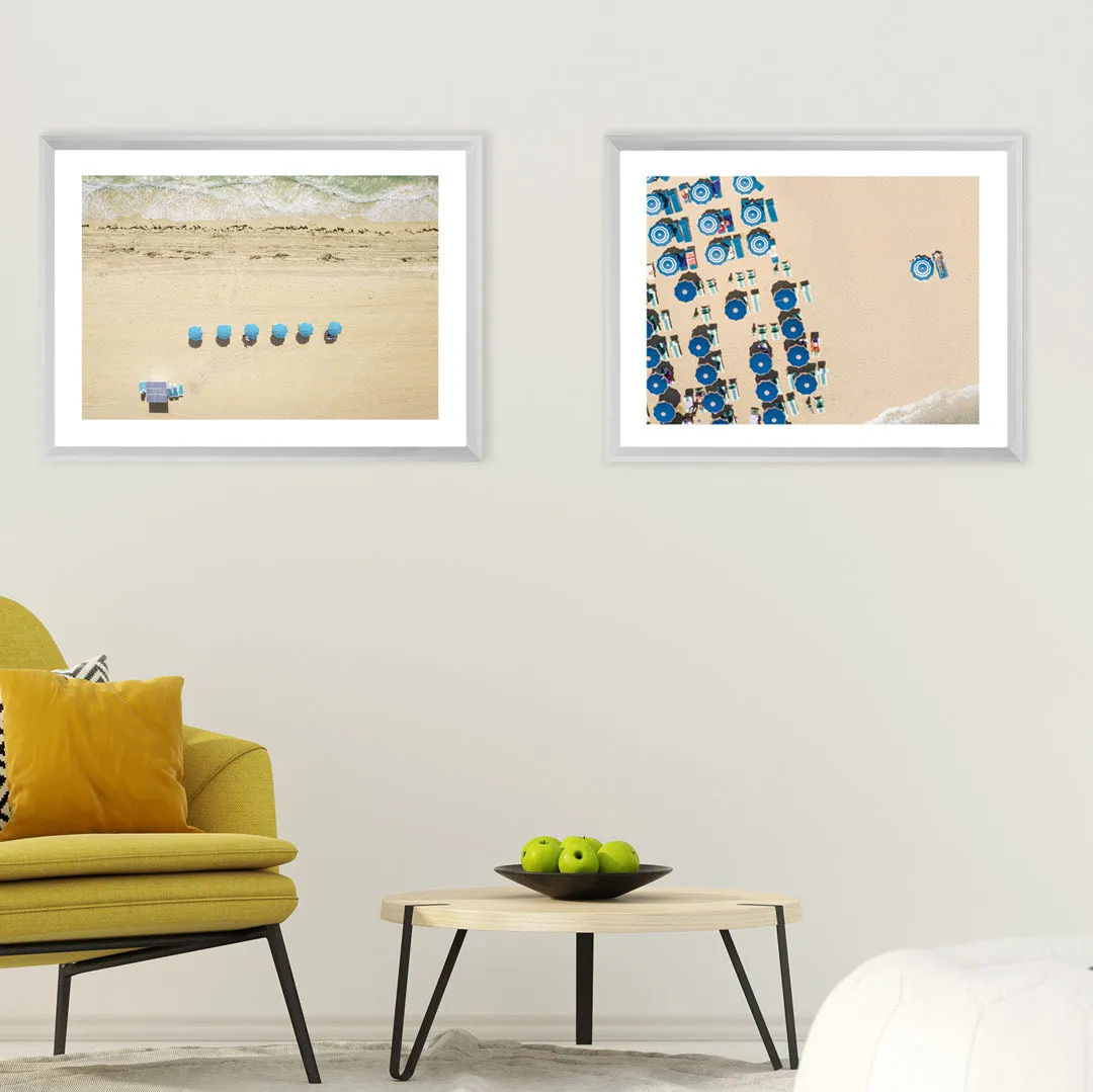 Beach Parasols Framed Wall Art