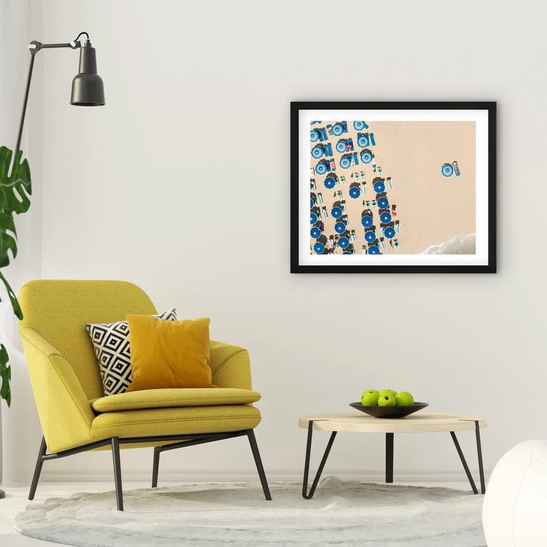 Beach Parasols Framed Wall Art