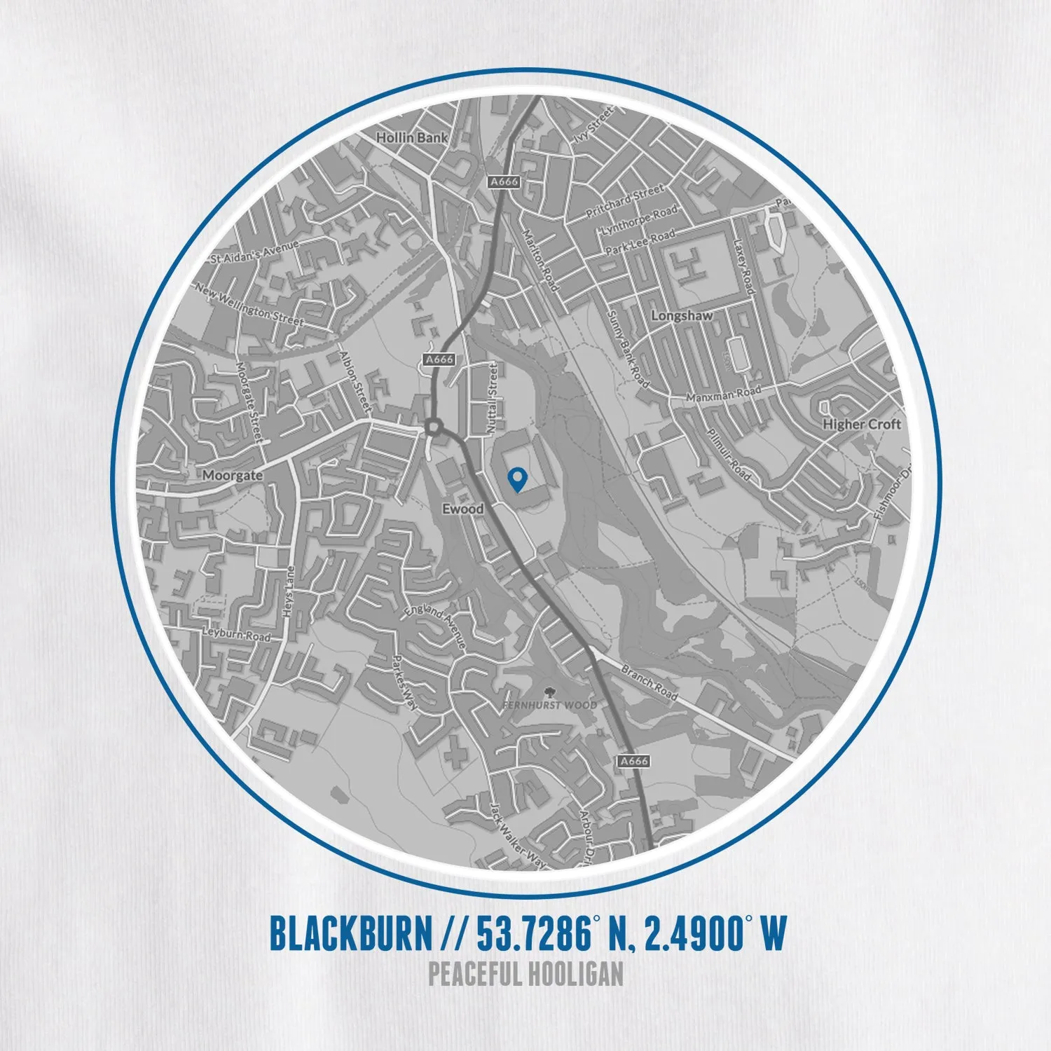 Blackburn Rovers Location T-Shirt White