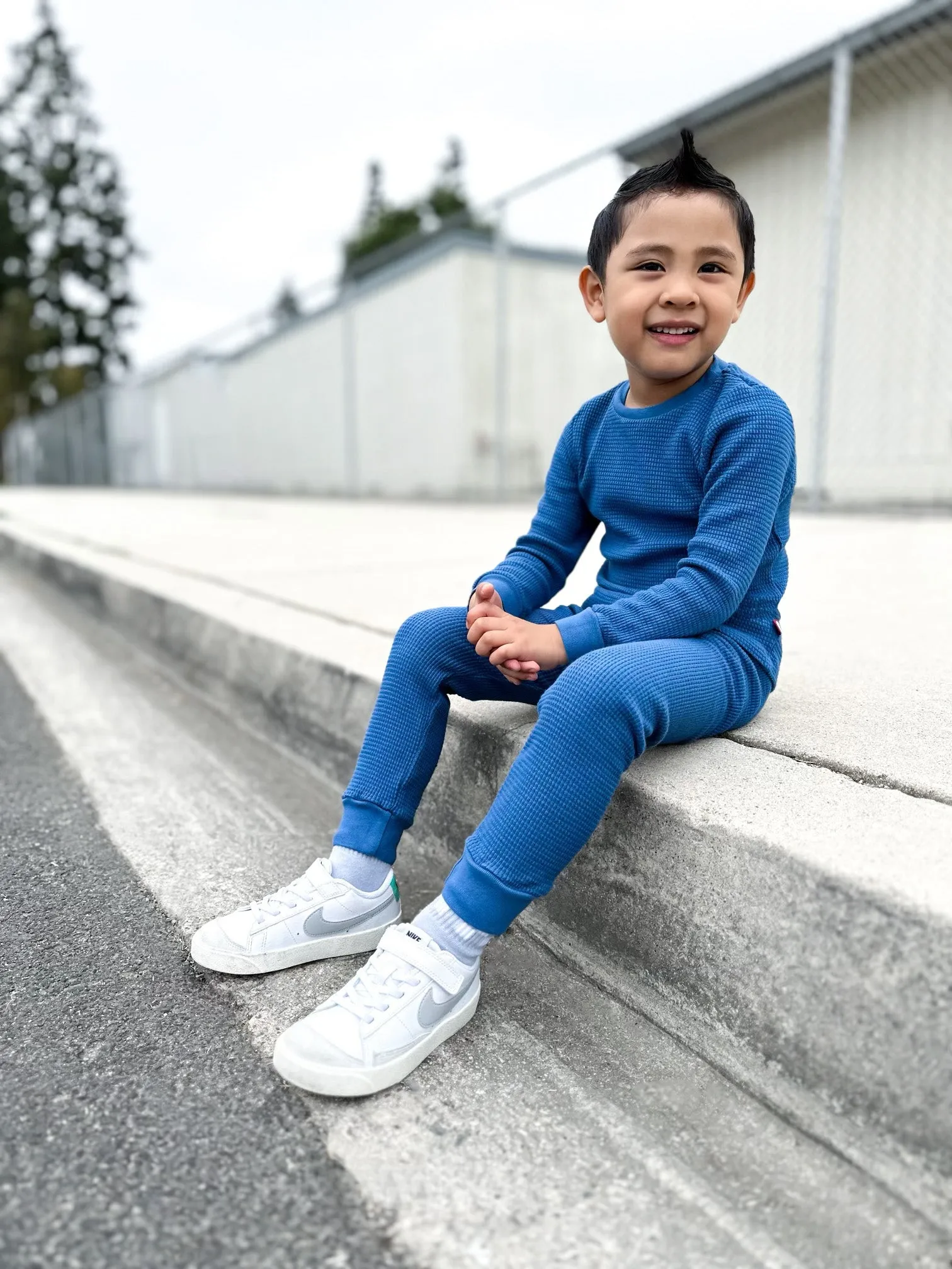 Boys and Girls 100% Cotton Soft & Warm Heavier Thermal Long John Set | Candy Apple