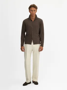 Brown Merino Wool Cashmere Cardigan
