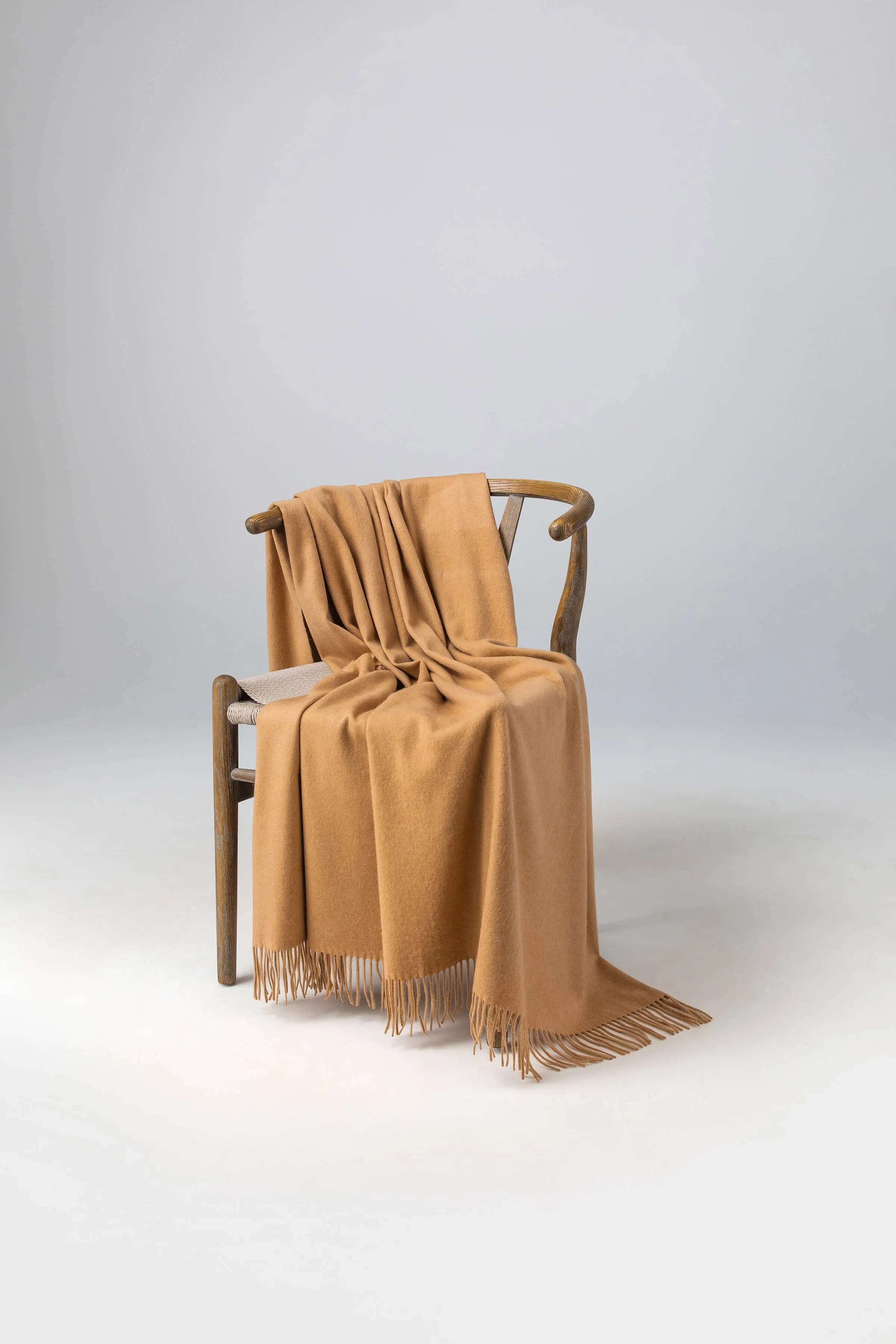 Camel Cashmere Throw