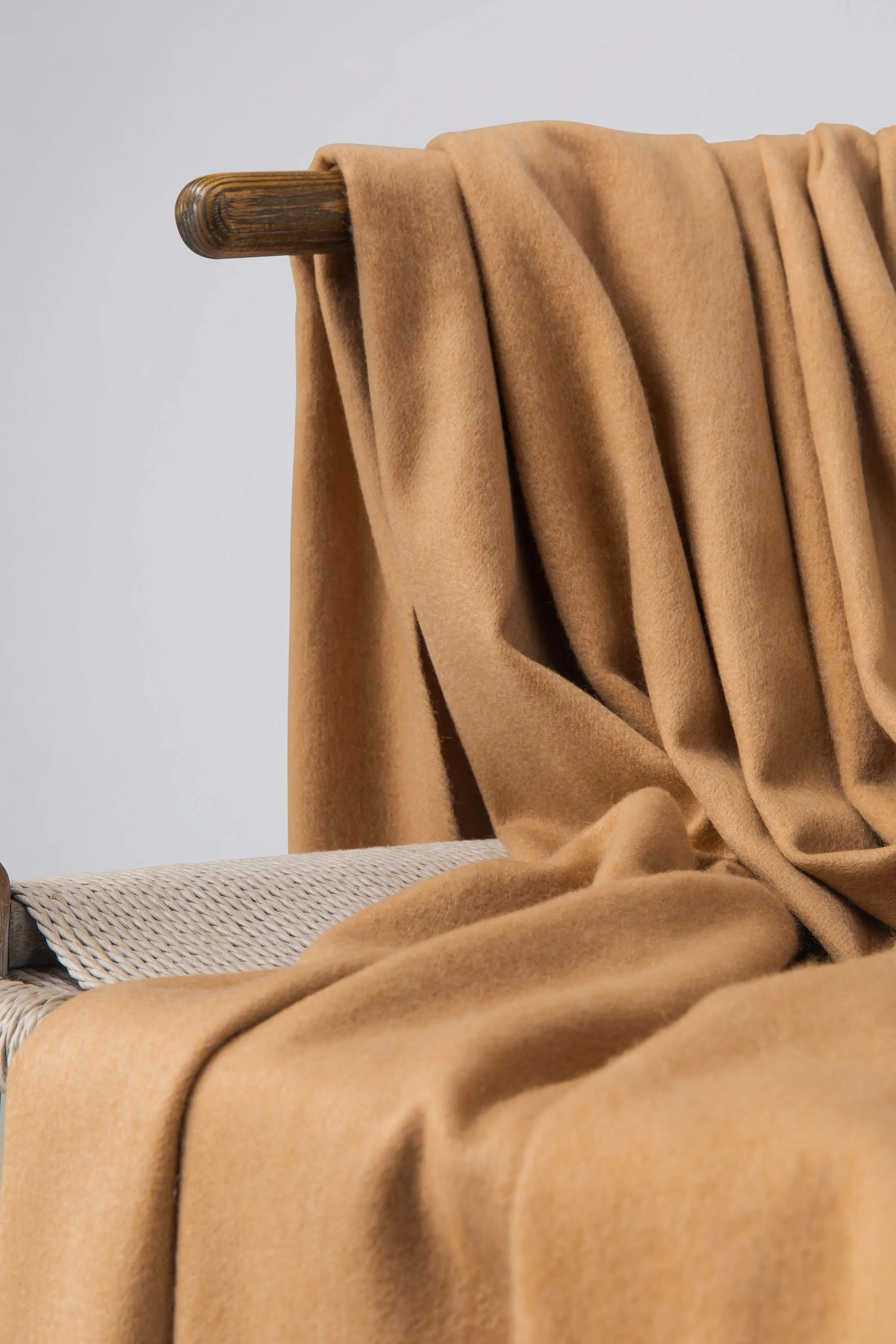 Camel Cashmere Throw
