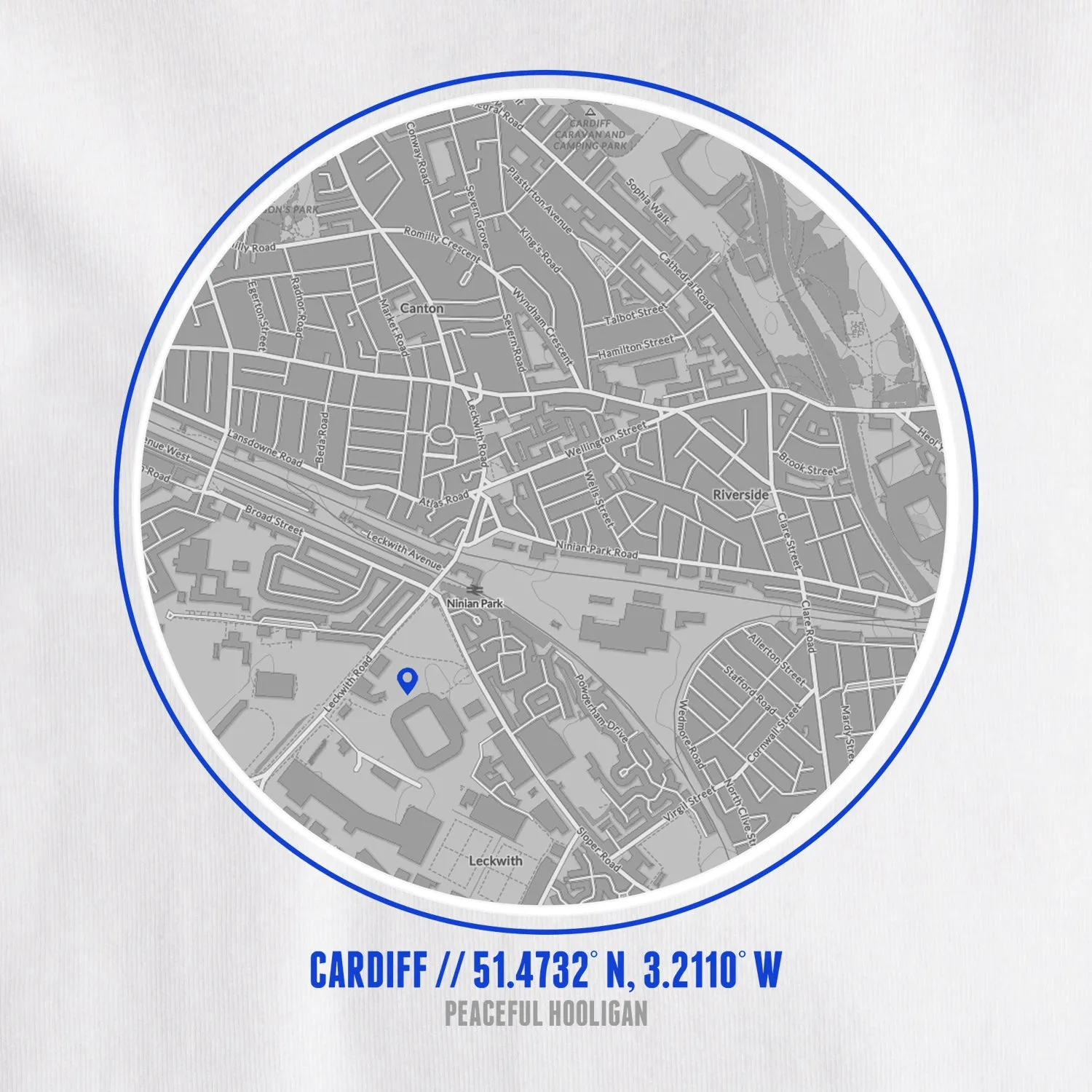Cardiff City Location T-Shirt White