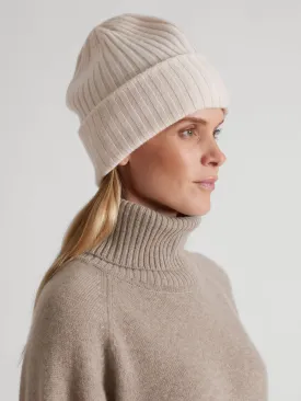Cashmere beanie "Oda" - pearl