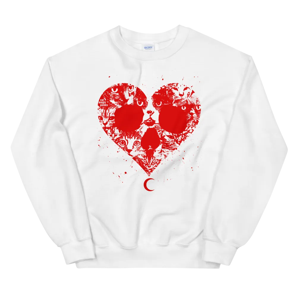 Cat In The Heart Crewneck Sweatshirt - Limited Edition