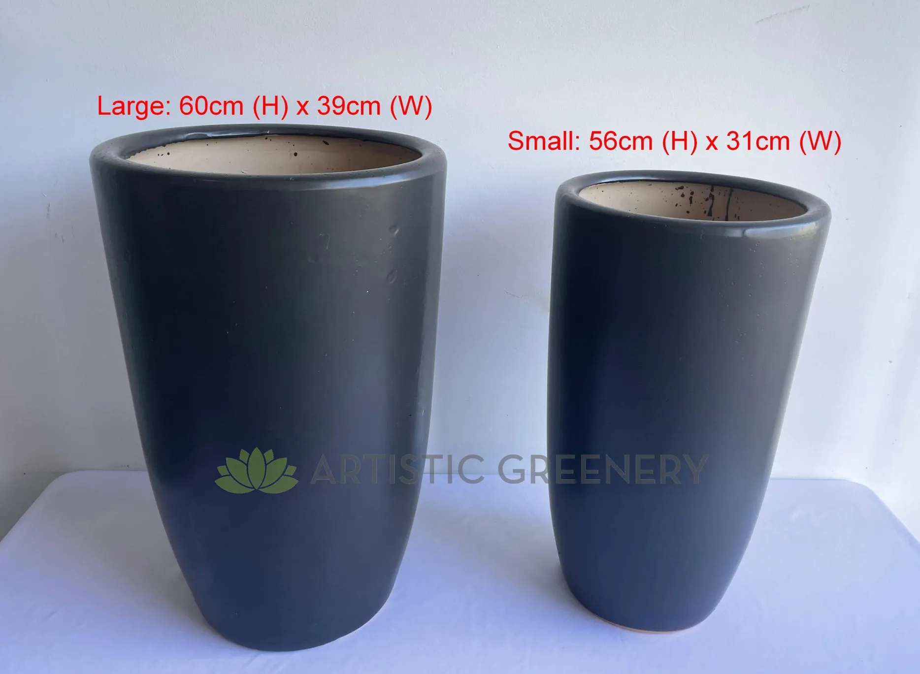Ceramic Bullet Planter - Matte Black (Code: CER0018)