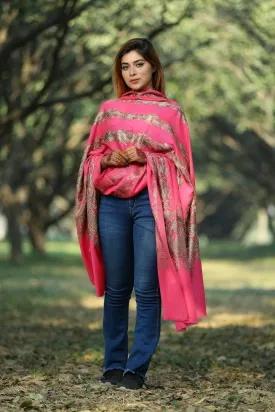 CHARMING SALMON PINK COLOUR SHAWL DEFINES FEMINISM AND ADDS GLAMOUR
