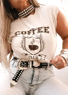 COFFEE CLUB SIDE SLIT TEE