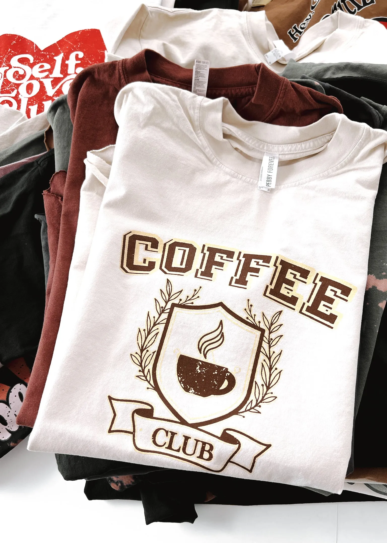COFFEE CLUB SIDE SLIT TEE