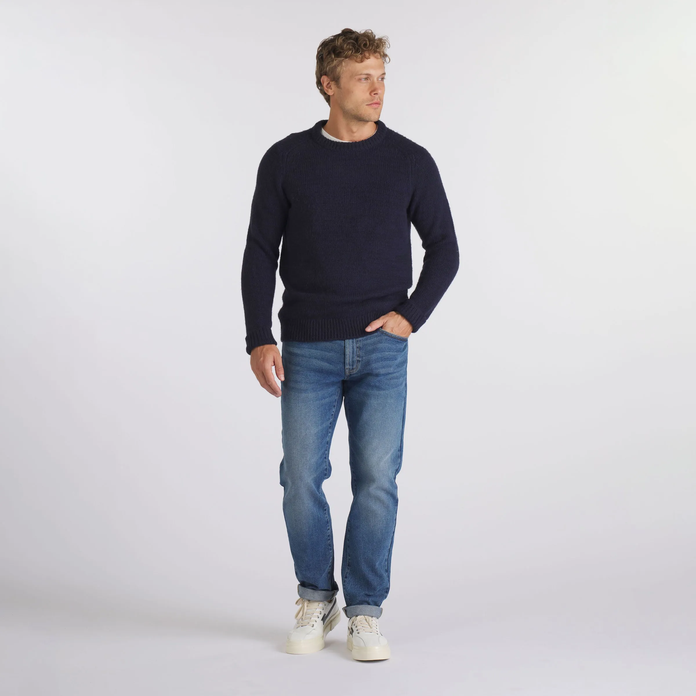 Collegiate Sweater Crew - Midnight Navy