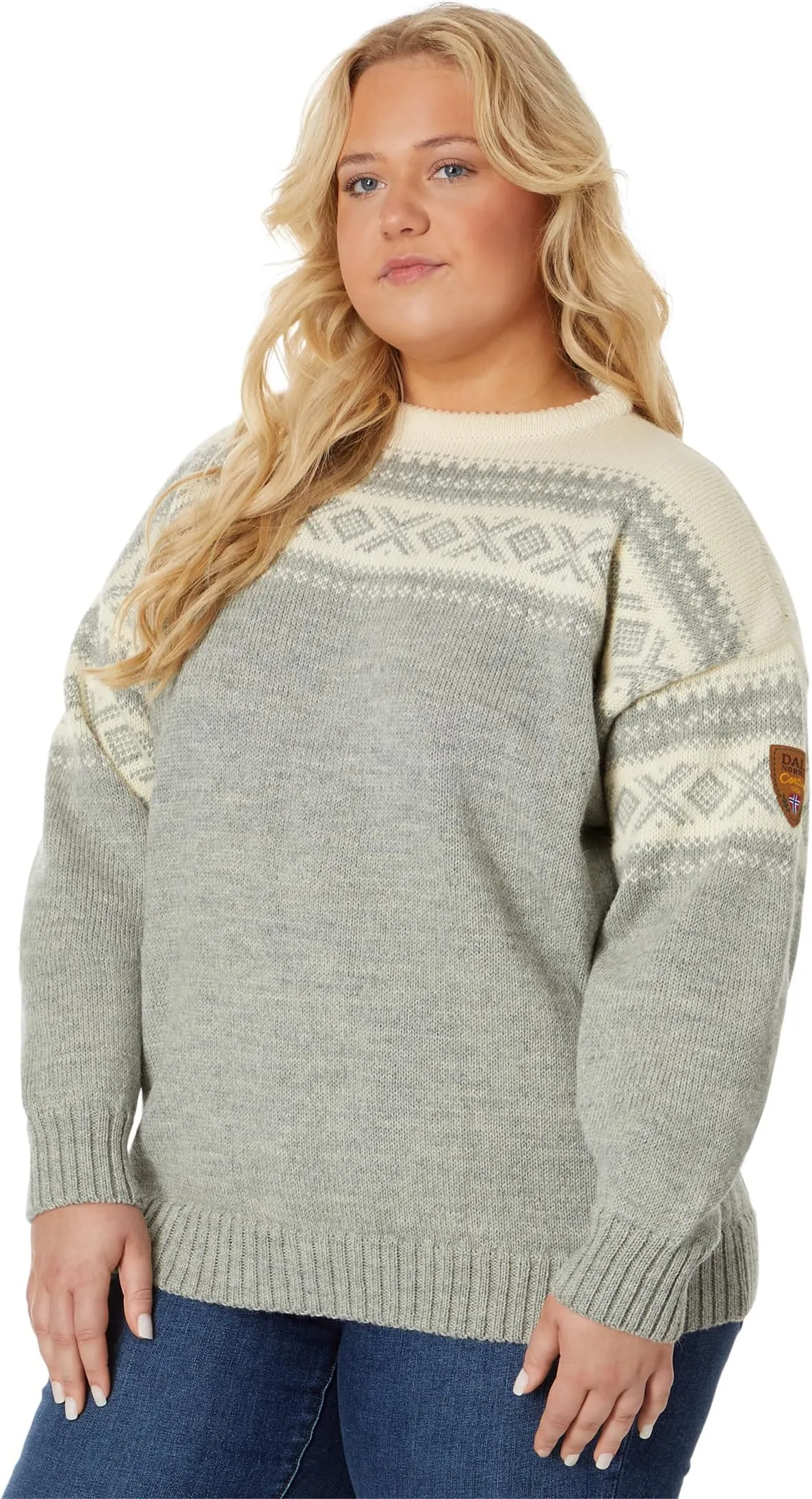Cortina 1956 Dale of Norway Sweater, Light Charcoal/Off-White