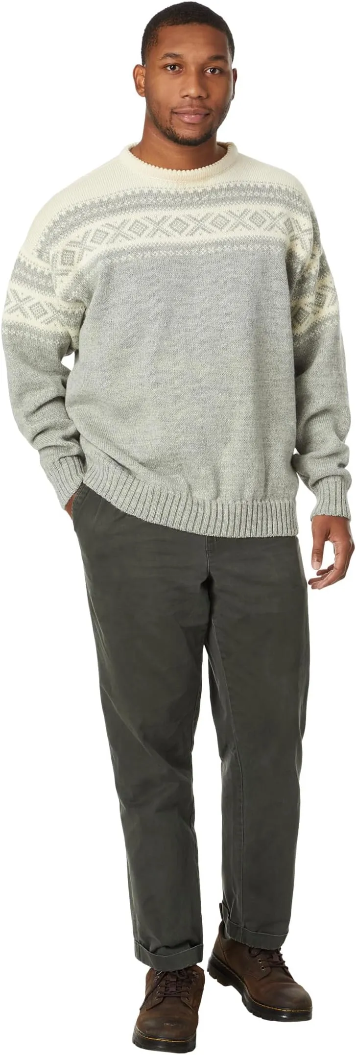 Cortina 1956 Dale of Norway Sweater, Light Charcoal/Off-White