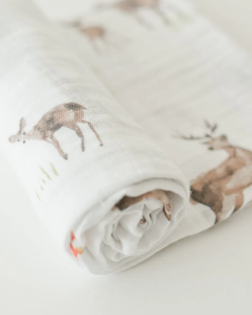 Cotton Muslin Swaddle-Oh Deer