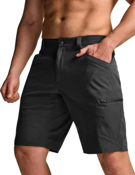 CQR Men's Quick Dry Stretch Hiking Cargo Shorts, Lightweight Water Resistant Tactical Casual, Golf & Outdoor with Pockets