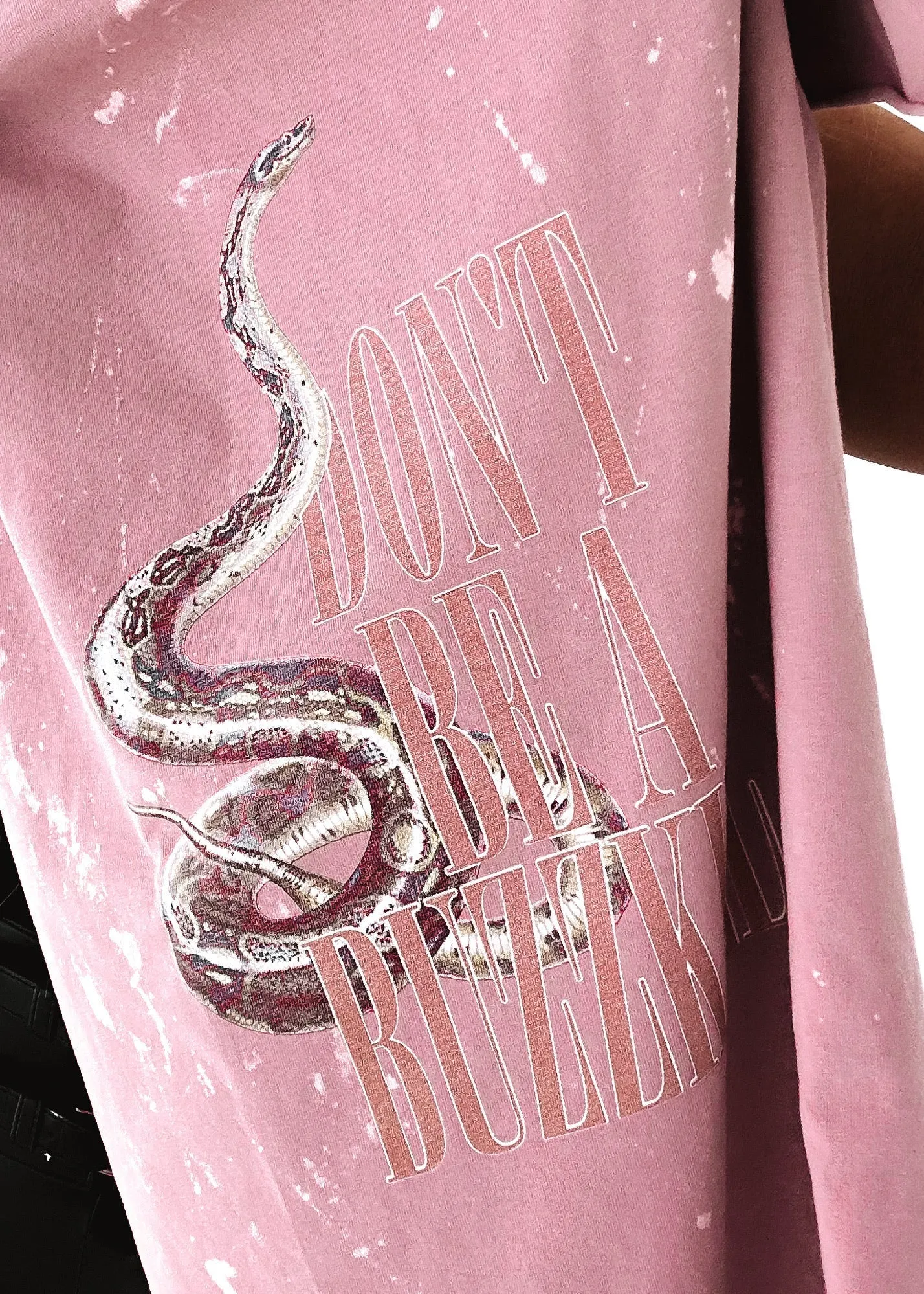 DON'T BE A BUZZKILL BLEACHED OUT SIDE SLIT TEE