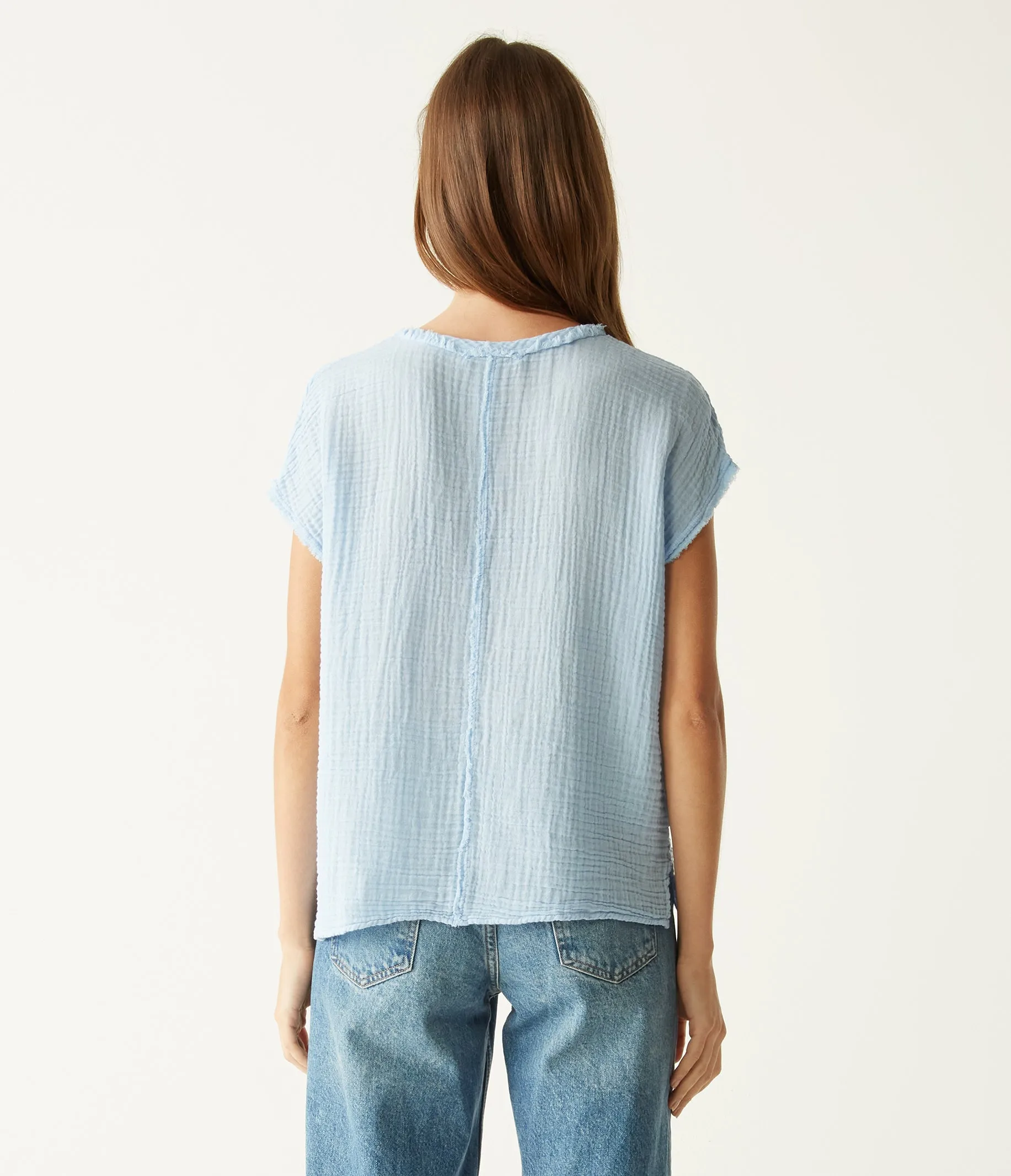 Draya Gauze V-Neck Top