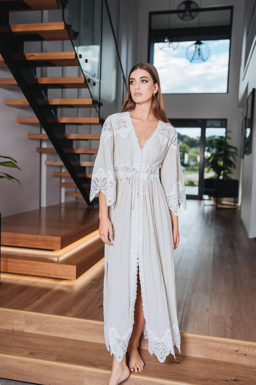 Eggshell Moroccan Dress