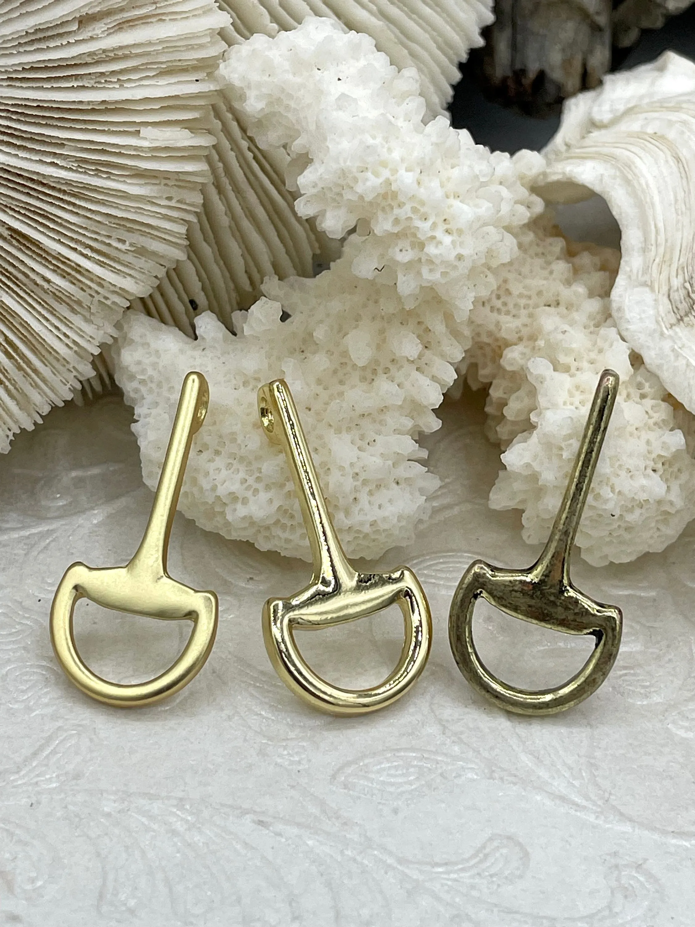 Equestrian Snaffle Bit Pendant High Quality Equestrian Pendant, Zinc Alloy Bit Charm, Equestrian Charm Horse Jewelry, 8 Finishes, Fast Ship.