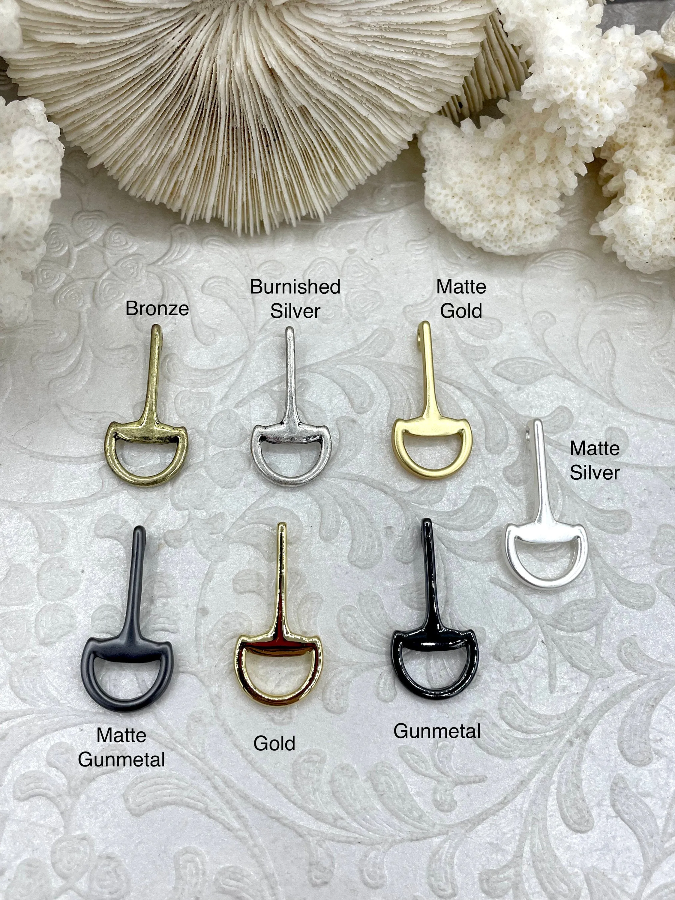 Equestrian Snaffle Bit Pendant High Quality Equestrian Pendant, Zinc Alloy Bit Charm, Equestrian Charm Horse Jewelry, 8 Finishes, Fast Ship.