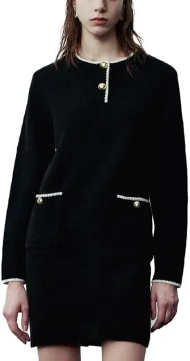 Fall Oversized Sweater Dresses for Women 2025 Long Sleeve Knit Casual Crew Neck Loose Mini Pullover Tops