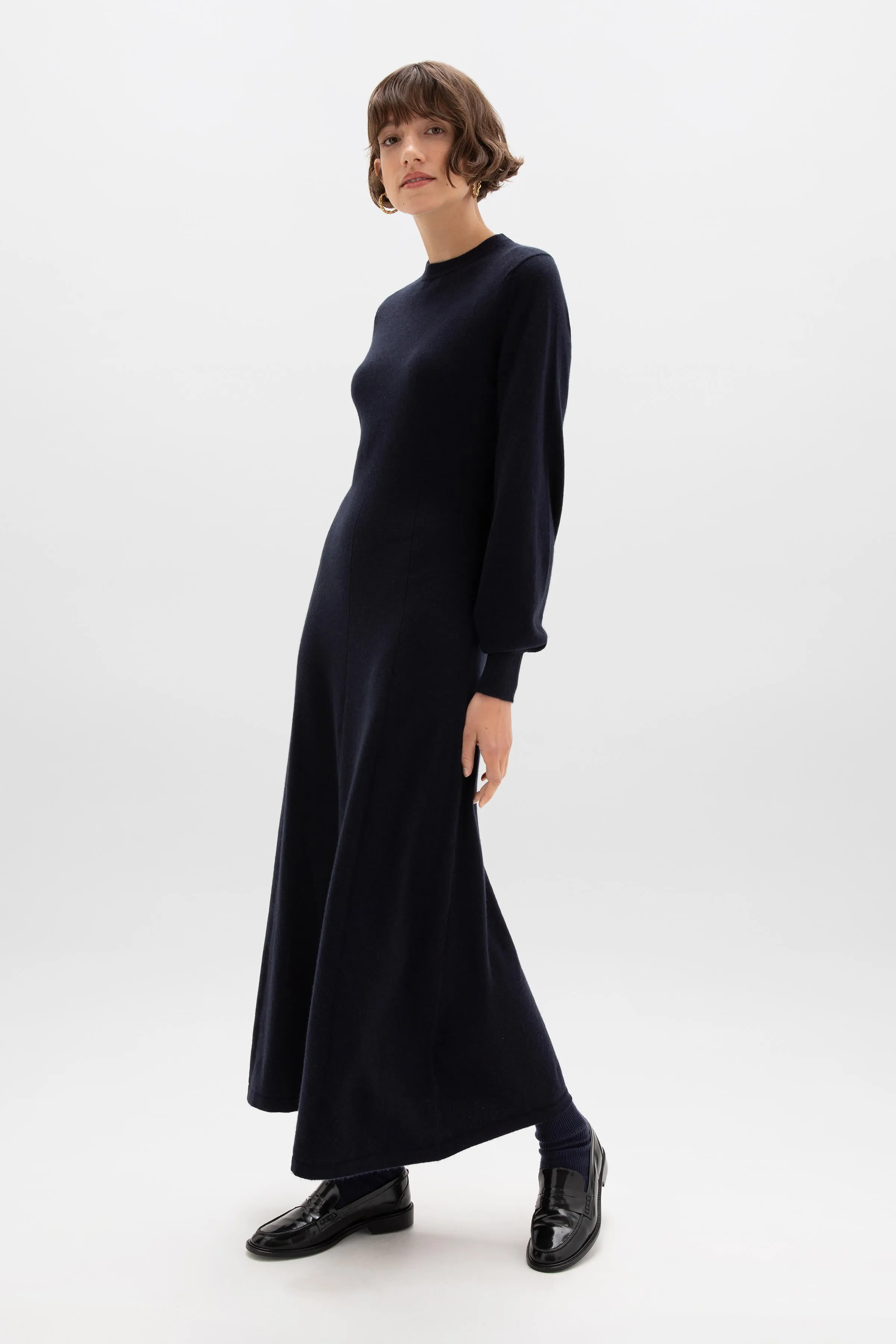 Fit & Flare Cashmere Dress