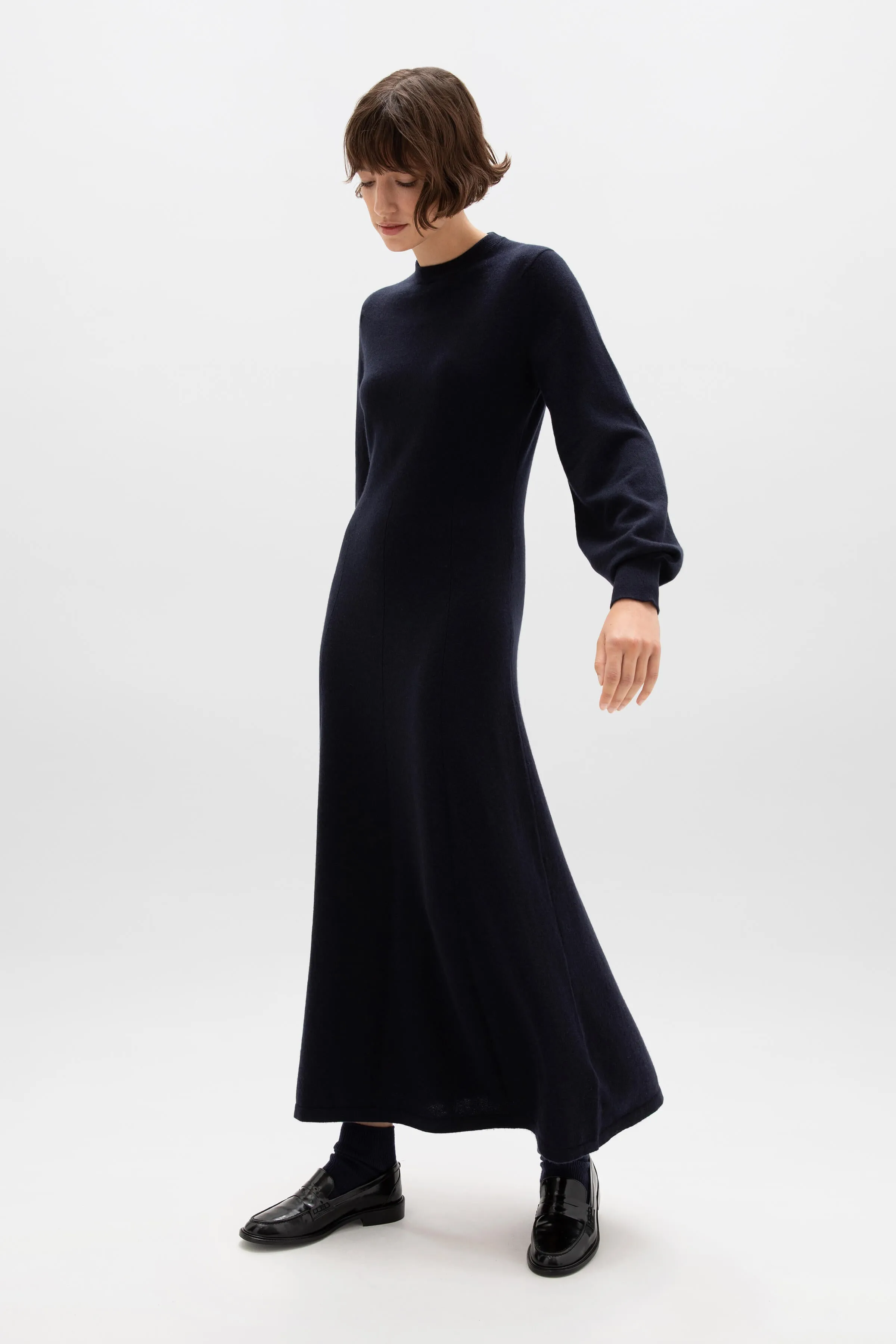 Fit & Flare Cashmere Dress