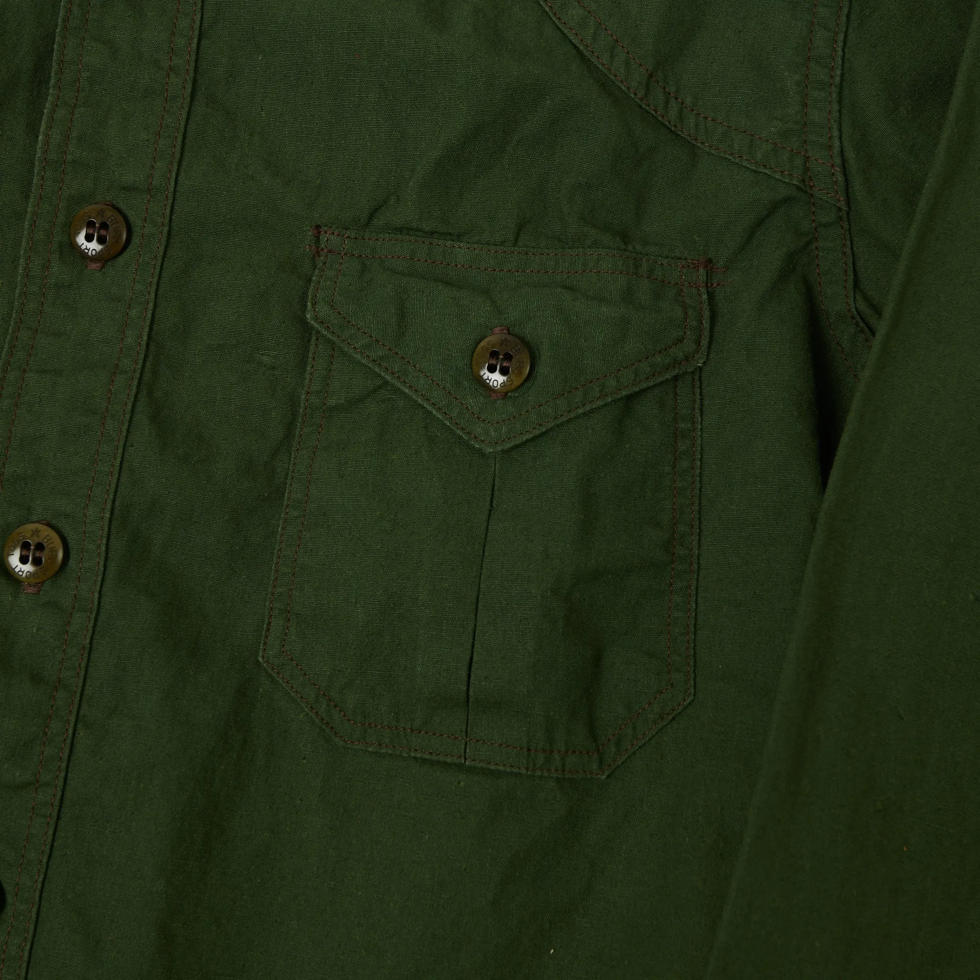 Freewheelers 2123014 'Montauk' Shirt - Leaf Green